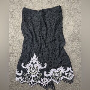 vintage 100% pure silk beaded skirt